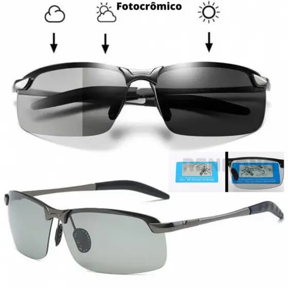 Óculos De Sol Polarizados Com Mudança De Cor Para Homens , Visão Diurna E Noturna , Resistentes Aos Raios UV , Pesca Ciclismo