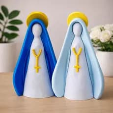 Escultura Decorativa Nossa Senhora em impressão 3d 2 cores