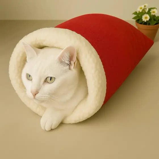 Cama Toca Para Gatos - Saco de Dormir Ultra Macio em Sherpa e Pelúcia