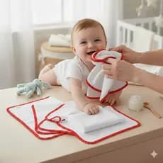 Kit Fralda de boca para bebê Malha Dupla 100% algodão Safari bege Malha