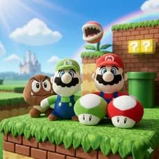 Kit Pelúcia Turma Mario Bross Personagem Infantil