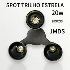 SPOT TRILHO ESTRELA 3 LAMPADAS DIRECIONAVEIS DE PLASTICO "LAMCAMENTO"ENVIO IMEDIATO
