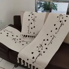 Jogo De Cozinha Kit Tapete Passadeira Geométrico 3 Peças Tear Nozinho Algodão Decoração Rustica Casa