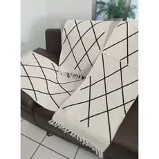 Jogo Passadeira Tapete Cozinha Kit 03 Peças Reforçado Grosso Crua Linhas Cruzadas 100% Algodão