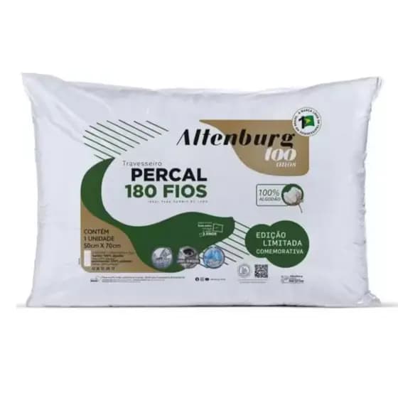 Travesseiro Altenburg 180 Fios 50x70 cm - Branco
