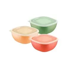 Pote de Plástico Tramontina com Tampa Quadrado 4L Mixcolor