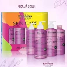 Kit Skin Care Tratamento Facial Anti Manchas Clareador - 4 Itens - Efeito Peeling