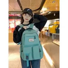 Mochila Escolar De Grande Capacidade Para Mulheres Estudantes Nylon impermeável 967