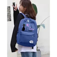 Mochila Escolar De Grande Capacidade Para Mulheres Estudantes Nylon impermeável. com estojo 111-3