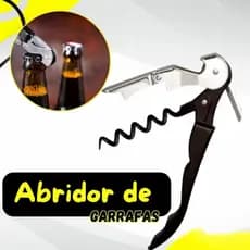 Abridor de Garrafas Vinho Articulado Prático Metal Preto Saca Rolhas