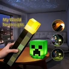 My World Tocha Lâmpada Carregamento Luz Noturna Brownst Luzes LED Criativas Quarto Atmosfera Decorativa