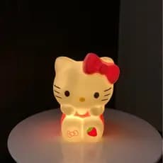 Mini Luz Noturna LED Fofa De Desenho Animado , Lâmpada Portátil Alimentada Por Bateria , Decoração De Mesa De Quarto , P