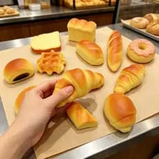 Brinquedo Falso Misto De 12 Estilos De Pão , Mole De Ascensão Lenta Única Aleatória , Enchimentos De Saco De Guloseimas