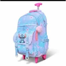Mochila Escolar Infantil com Rodinhas Abre 180Graus , Compartimento para Notebook e Chaveiro
