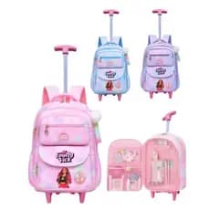 Mochila Escolar  Inspirado no Emilly Vick de 180 graus Impermeável com rodinha de Silicone
