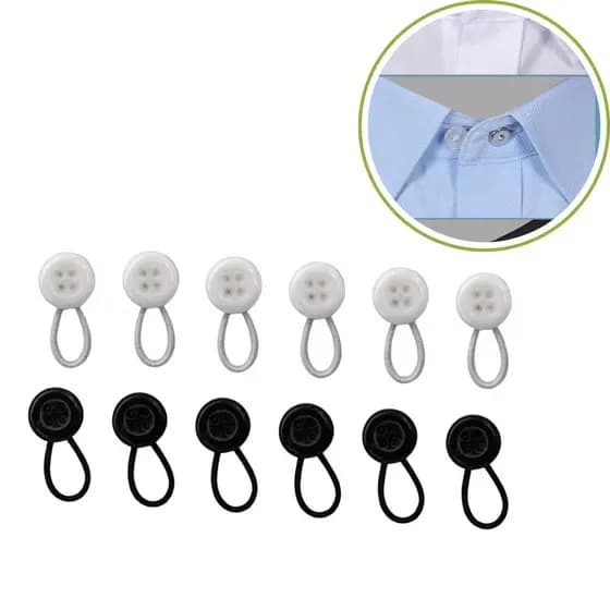 6 Botões Extensor Alargador Colarinho Camisa Social apertada