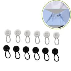 6 Botões Extensor Alargador Colarinho Camisa Social apertada