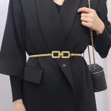 Cintos Finos Para Vestidos Elástico Trecho Feminino Cintura Cintos De Metal  2026 弹簧