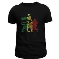 Camisa,Leao, Reggae, Rasta, em 100% Algodão, Envio imediato Adulto E Infantil