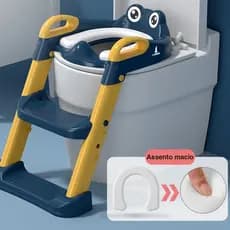 Troninho Infantil Com Escada Assento Redutor Vaso Sanitário Menina e Menino