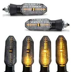4 Piscas Led Seta Todas Cristal Cinza Preto Seta Modelos Honda Cb Twister 250 2019 Titan Fan 160