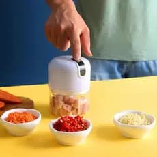Mini Processador Moedor De Alimentos 3 Lâminas 250mL usb potente alho cebola cor sortidos 110V 220v