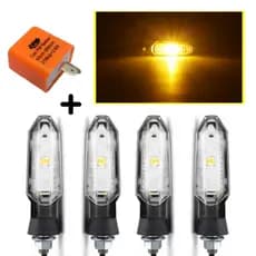 Kit 4 Setas Piscas Led Honda Xre 300 Xre190 Nxr Bros 160 Honda Cb Twister 250 Titan Xre + Relê Pisca