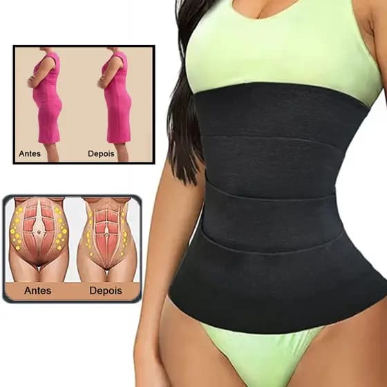 Cinta Faixa Corset Modeladora de Emagrecimento Para Recuperação Pós-Parto Faixa 5M Reduz a Cintura