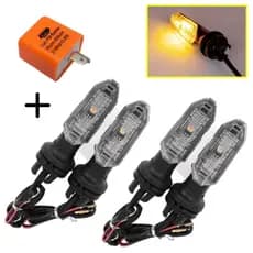 Kit C/4 Pisca Led Setas C/relê Honda Cb Twister 250 Titan Xre Bros 150 160 Nxr Titan Fan 160 Yamaha