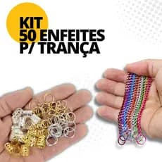 Kit 50 Enfeites Para trança Nagô