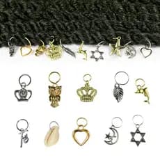 Pingente Trança Box Braids Trança Nagô Kit Com 10 Unidades