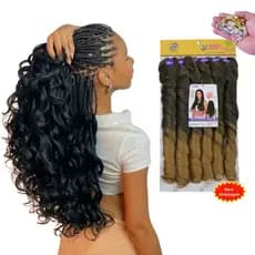 French Curl Ser Mulher 480g + 10 Anéis Aplique de Cabelo Fibra Premim