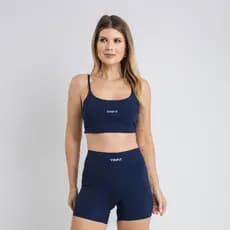 Conjunto Academia Top + Shorts em Poliamida Zero Transparência Fitness