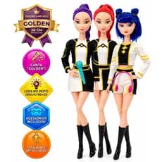 Bonecas Guerreiras Do K-pop Musical Personagem Demon Hunters Rumi Mira Zoey Assesorios Led No Peito 30 Cm