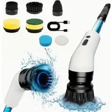 Escova De Limpeza Elétrica 7 em 1 Giratória Com Dispenser de Sabão Usb Multi Funções Acompanha Cabo Usb