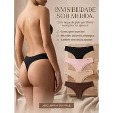 Kit 10 5 3 Calcinhas Sem Costura Fio Dental Antialégica Premium