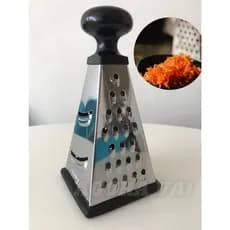 Ralador Fatiador Inox 4 Faces Queijo Legumes Alimentos Cozinha de Mesa Premium