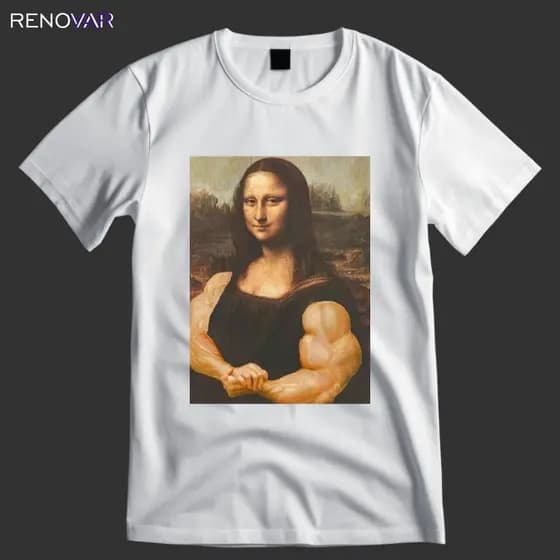 Camiseta Monalisa Maromba Personalizada - Camisa Monalisa Treino Academia Meme
