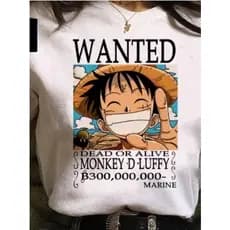 Camiseta One Piece Luffy Anime Unissex Poliéster Dry Fit Confort Blusa Estampada Femininas Camisetinhas Promoção