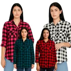 Camisa Xadrez Feminina Flanelada Quentinha Quadriculada Festa junina P,M,G E GG Promoção São João