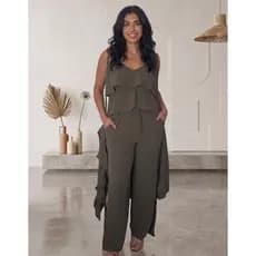 CONJUNTO BATA E PANTALONA ELEGANTE P M G