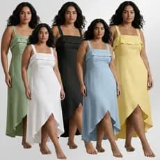 Vestido Feminino Soltinho Midi Assimétrico Estampado Casual Chic