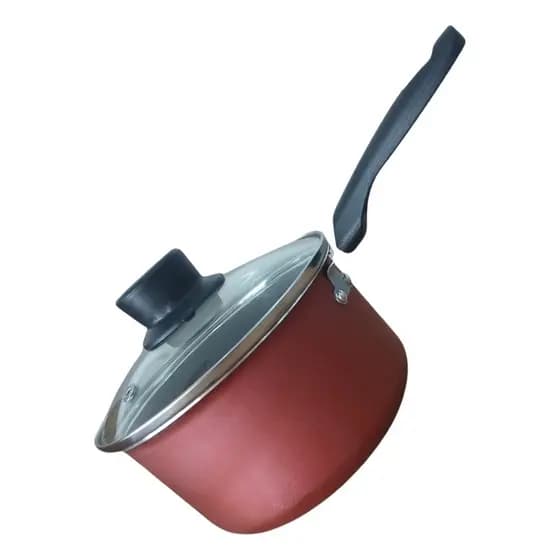 Panela Pequena 14cm Antiaderente Chocolate Casal Vermelho