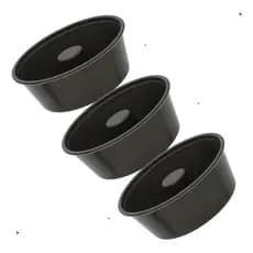 3 Formas Assadeira De Bolo Pudim Antiaderente Preto Tubo