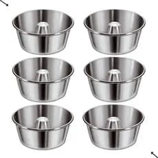 Kit Com 6 Forma De Assadeira Redonda Para Bolo Pudim 20cm