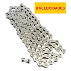 Corrente Fina 9 Velocidades Gti Z9 1/2x11/128 116 elos Index Excelente Custo Benefício Prateada