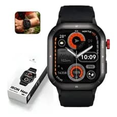 Relógio Inteligente Smartwatch Haylou Iron Neo Monitor De Saúde Strava Preto Mess Padrão Militar