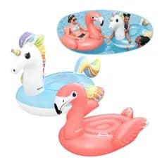 Boia Bote Infantil Inflável Luxo Gigante Unicórnio\Flamingo com Alça Resistente