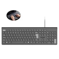 Teclado Keyboard PC Computador Escritório Clean Usb Soft Com Multimidia Cabo 2 Metros Abnt2 Preto