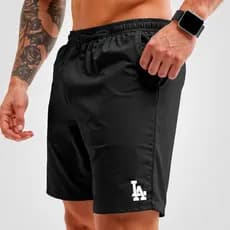 Short Praia Bermuda Los Angeles Masculina Shorts Estampado LA Tactel Elastano